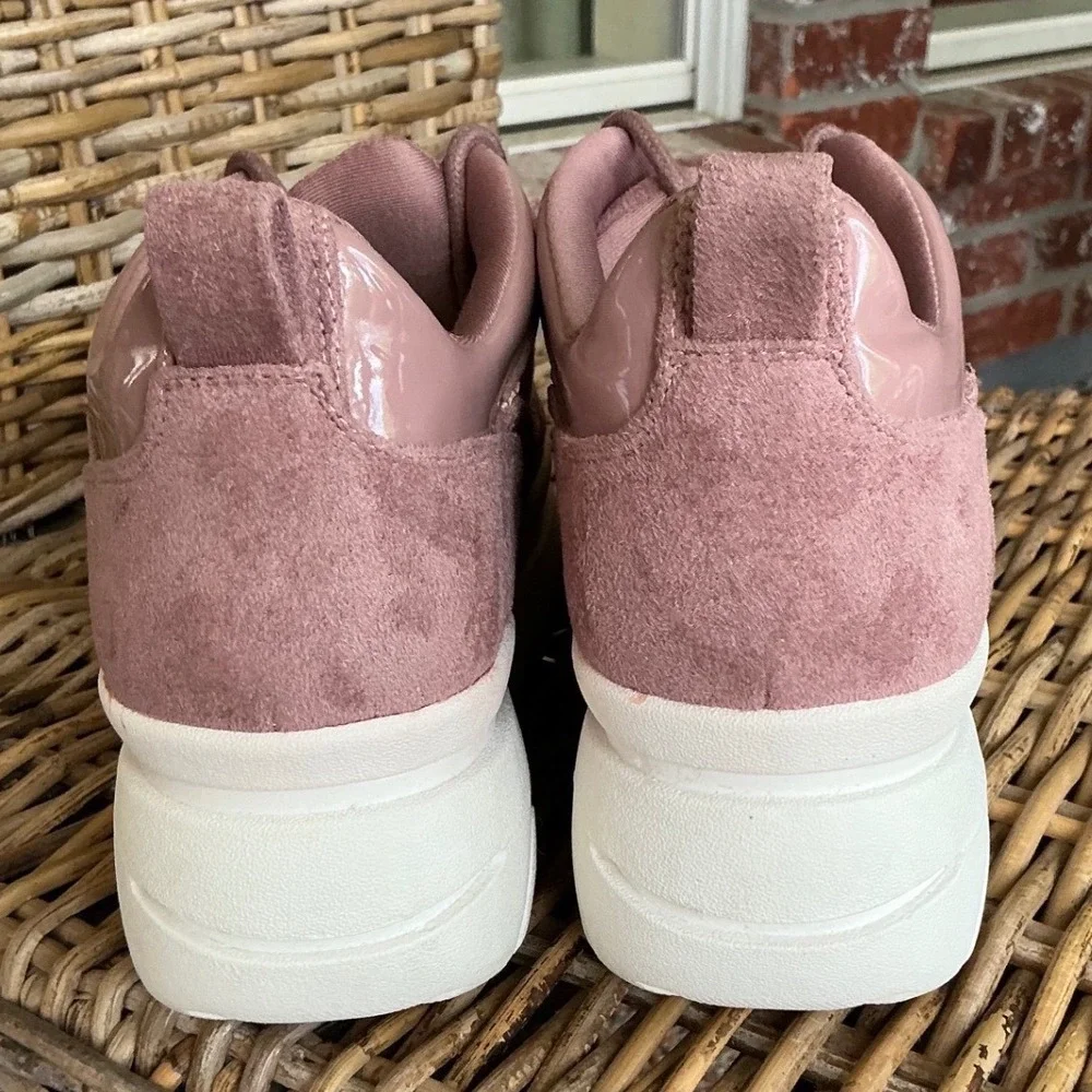 Madden Girl Bounce Platform Sneakers Dusty Pink Blush Chunky Dad Shoes Womens 8M